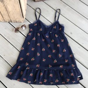 Abercrombie Navy Floral Sundress
